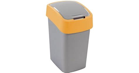 Curver Pacific Flip Waste Bin For Segregation Tilting 10L Yellow