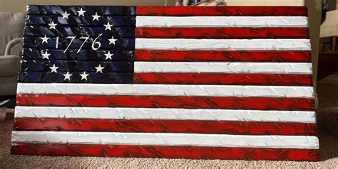 Rustic American Flag - Etsy