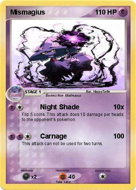 Pokémon Mismagius 59 59 - Night Shade - My Pokemon Card