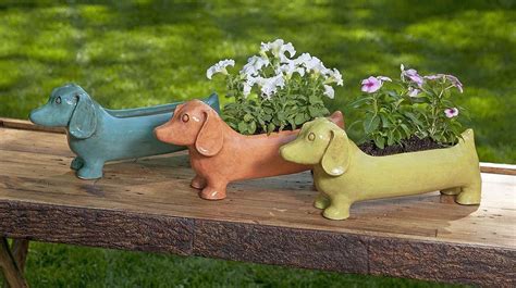 Dachshund Garden Planters Set Of 3 Dachshund Breed Dachshund