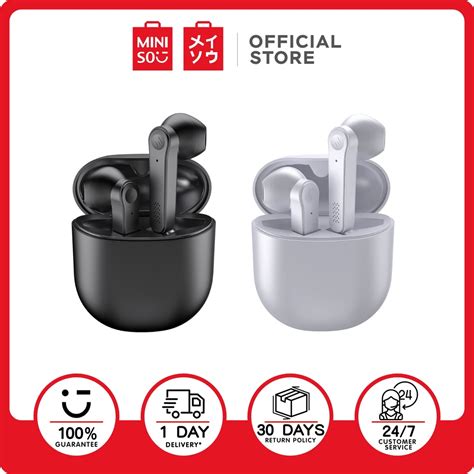 Miniso Lightweight Tws Earphones Model X Black Shopee Philippines