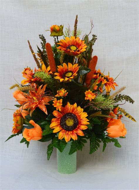 cemetery diy artificial flower arrangement for graves - Leslee Arndt