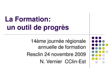 PPT La Formation un outil de progrès PowerPoint Presentation free