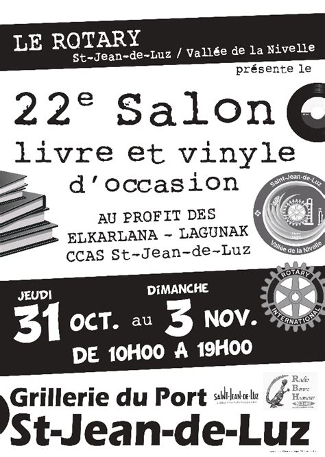 22ème Salon du Livre dOccasion et du Disque Vinyle port de Saint jean