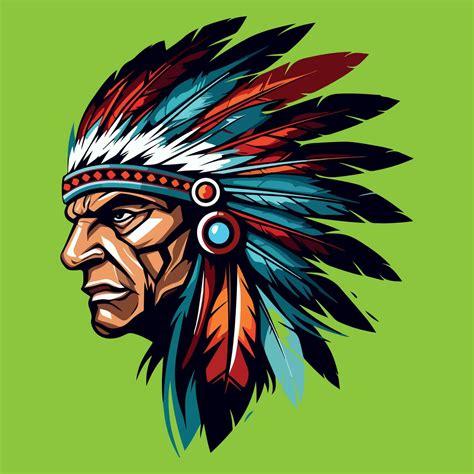 Apache Indian Warrior Head Logo Mascot Vector Illustration 27576418