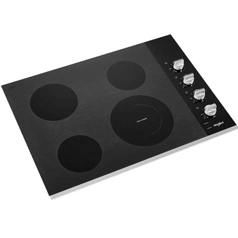 Whirlpool 30 Electric Ceramic Glass Cooktop In Stainless Steel Nebraska Furniture Mart