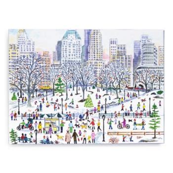 Galison Winter In Central Park By Michael Storrings 1000 Piece Puzzle