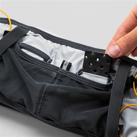 Trail Running Hydration Belt - Silver grey, Carbon grey, Orange