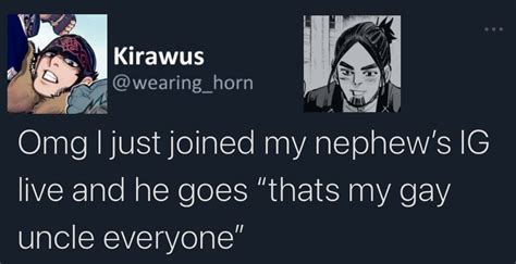 Crispy Old Man Yaoi Gatekeeper On Twitter Thats His Gay Uncle Everyone