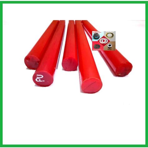 Jual Polyurethane Rod PU Merah Batangan 40mm X 25CM Shopee Indonesia