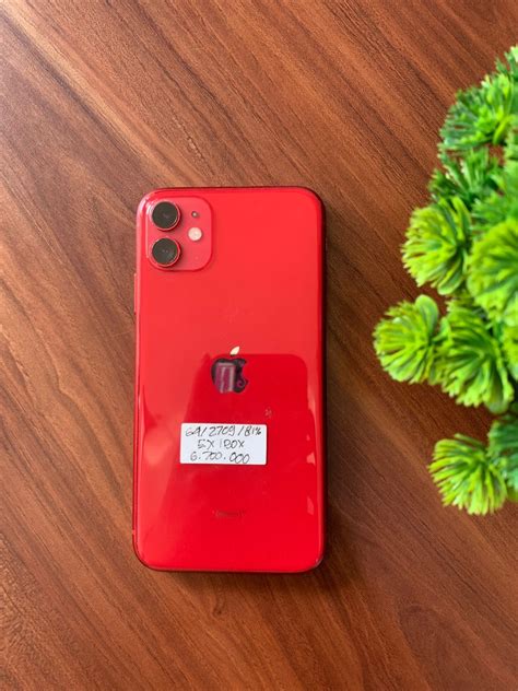 IPHONE 11 64GB MERAH EX IBOX FULL SET BERGARANSI ALL FUNGSIONAL NORMAL