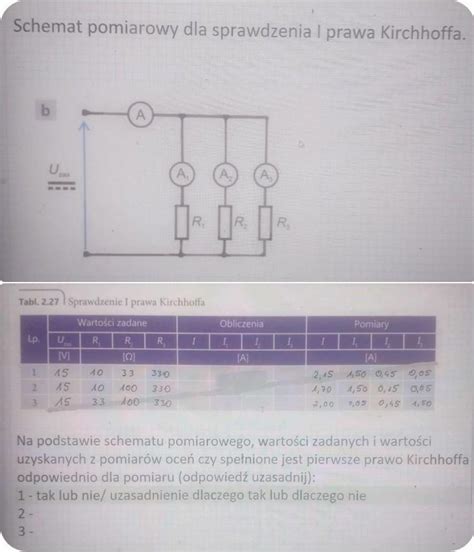 Daje Naj Elektrotechnika Prawo Kirchhoffa Prosze O Pomoc Przy