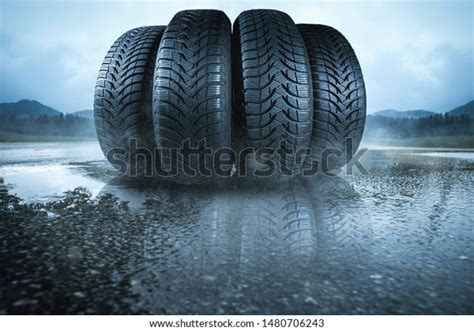 Car Tires On Wet Road库存照片1480706243 Shutterstock