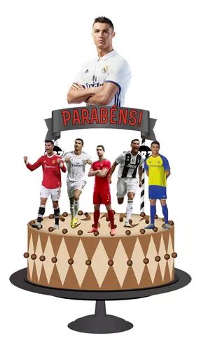 Topo De Bolo Topper Bolo Aniversário Cristiano Ronaldo Full Mercadolivre