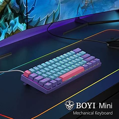 Boyi Percent Hot Swappable Mechanical Keyboard Mini Rgb Type C Wired Joker Plus Color Pbt