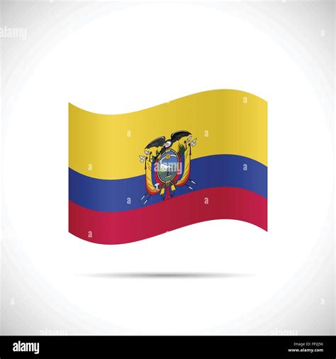 Ilustración De La Bandera De Ecuador Aislado Sobre Un Fondo Blanco Imagen Vector De Stock Alamy