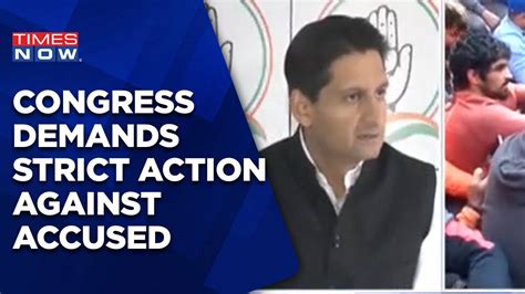 Congress Holds Press Conference Amid Wrestlers Protest In Delhi Against