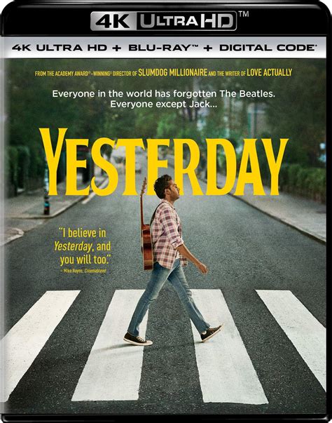 Yesterday Blu Ray Himesh Patel Lily James Ed Sheeran