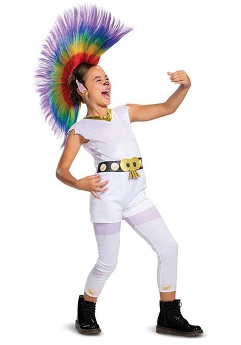 Trolls Barb Rainbow Classic Costume with Wig