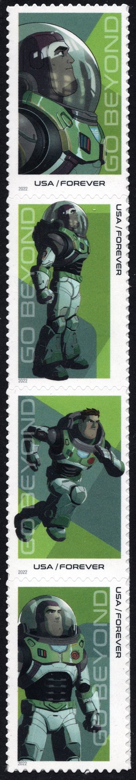 SC 5709 12 Forever Buzz Lightyear Vertical Strip Of Four 2022 SA