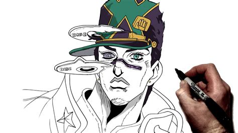 How To Draw Jotaro Discs Step By Step Jojo S Bizarre Adventure Youtube