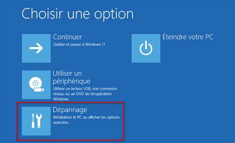 Windows 11 résoudre la réparation automatique en boucle