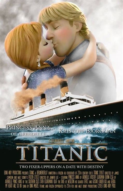 Anna And Kristoff In Titanic In Disney Frozen Style Modern Day Disney Disney Princess