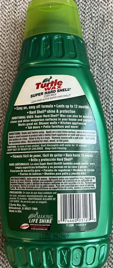 Turtle Wax Super Hard Shell Liquid Car Wax 16 T 123R By