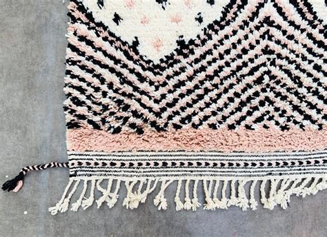 Unique Beni Ourain Rug New Berber Design Hand Knotted Etsy