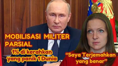 Eksklusif Isi Pidato Putin Tentang Mobilisasi Militer Parsial Rusia