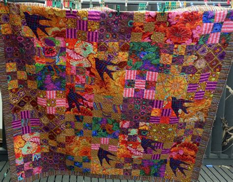 Kaffe Fassett Design With Swallows Made By Jennifer Kaffe Fassett Quilts Fabric Art Quilt