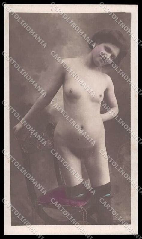 French Risque Nude Woman Undividedback Original Rppc Postcard Zg