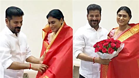 YS Sharmila Meets CM Revanth Reddy After Joins Congress Party YS