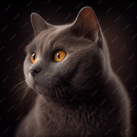 Premium Photo | Chartreux. cat breeds. adorable image of a cat with