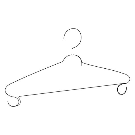 Premium Vector Clothes Hanger Continuous Single Line Outline Vector Art Drawing And Simple One