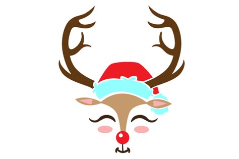 Cute Reindeer Face Svg Cut File By Creative Fabrica Crafts · Creative