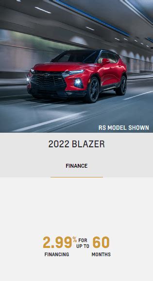 Chev Blazer Special Financing Offers Incentives Sunshine Coast Gm