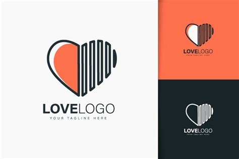 Love Logo Design Linear Style Graphic by aglonemadesign · Creative Fabrica