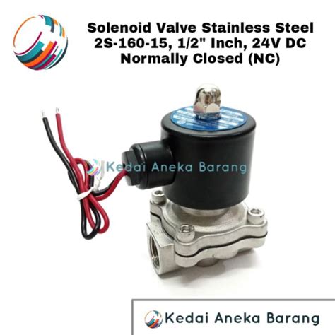 Jual Solenoid Valve 1 2 1 2 Inch Inchi Stainless Steel 24V DC 24VDC NC