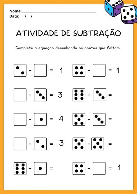 Atividades de Subtração para Imprimir