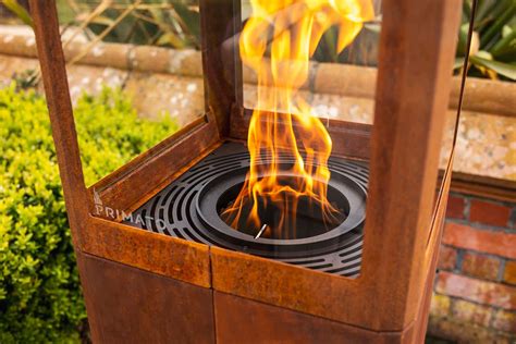 Qube Corten Steel Pellet Patio Heater Bundle Maison Flair