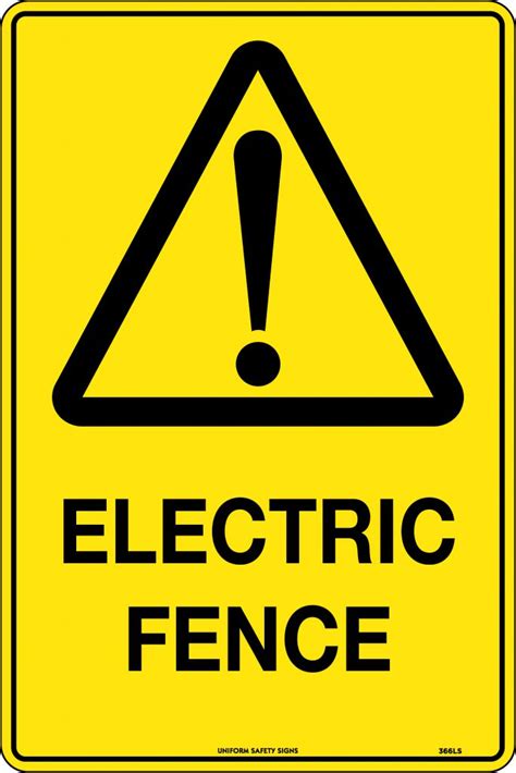 Caution Electric Fence Caution Signs USS