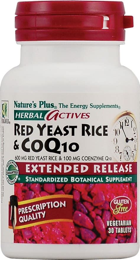 Nature S Plus Herbal Actives Red Yeast Rice And Coq10 30 Vegetarian Tablets Vitacost