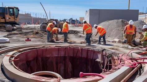 Premium AI Image | workers inspecting the installation of a geothermal ...