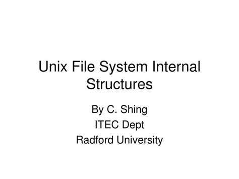 Ppt Unix File System Internal Structures Powerpoint Presentation Free Download Id 4568916