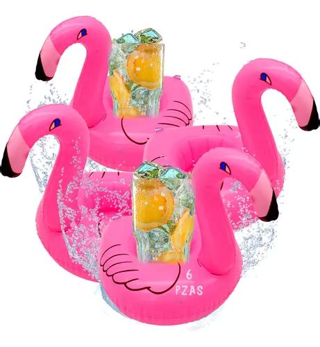 Portavasos Flamingo Inflables Fiesta Alberca Piscina Play Mercadolibre