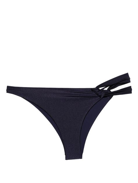 Cult Gaia Charmaine High Waisted Bikini Bottoms Evening Blue In Navy