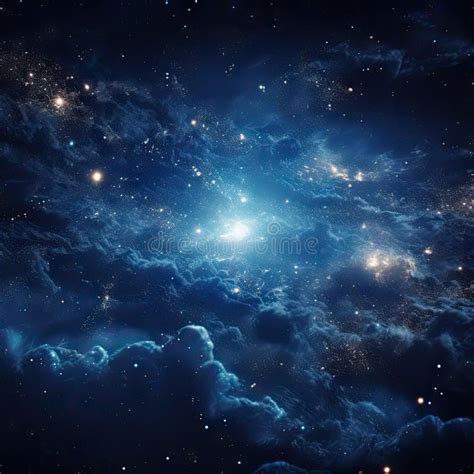 Cosmic Milky Way Galaxy Background With Nebula Stardust And Bright