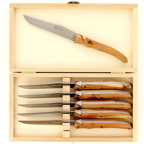 Benoit L Artisan Coffret De 6 Couteaux De Table De Laguiole Tribal