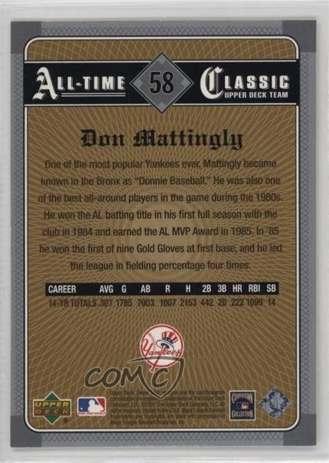 Upper Deck Sweet Spot Classics Don Mattingly Ebay